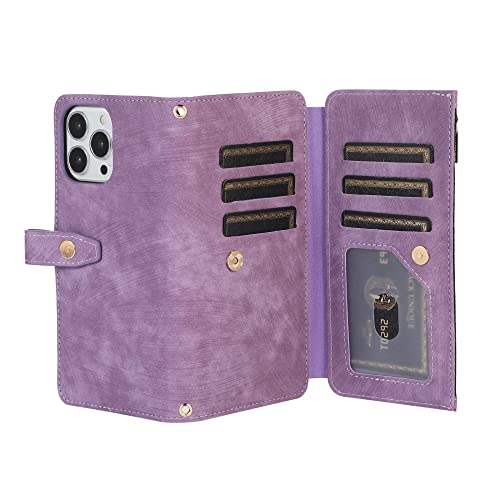 Housse en cuir de luxe pour iPhone 13 Pro Max avec porte-cartes élégant vert