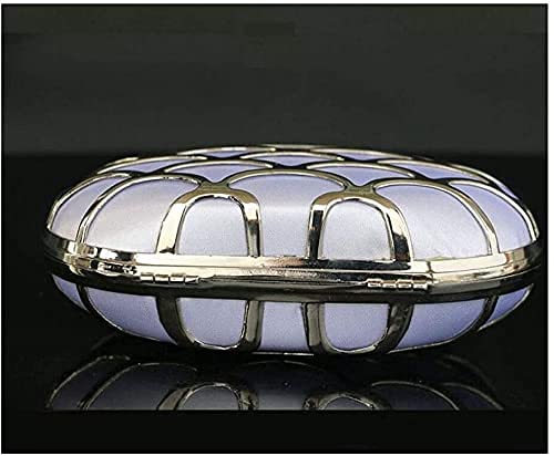 RajoNN Damen-Abendhandtaschen, Metall-Hohlquasten, Clutch-Tasche, Banketttasche, diagonale Paket-Kettentasche (blau) (rosa)