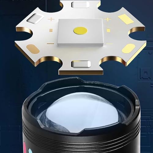 Linterna frontal LED ajustable y portátil con alta luminosidad y cabezal giratorio de 90 grados 5