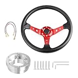 Photo Gallery tuoydja volante, volanti volanti da drifting sportivi in lega di alluminio da 350 mm e 14 pollici con piastra adattatrice 70 mm pcd(red with silver) Photo Gallery tuoydja volante, volanti volanti da drifting sportivi in lega di alluminio da 350 mm e 14 pollici con piastra adattatrice 70 mm pcd(red with silver)