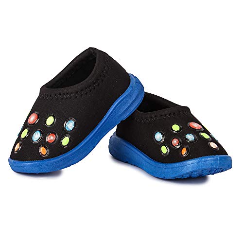 Image of NEOBABY Cotton Anti Slip Grip Socks and Multicolor Slip-On Shoes Combo for 6 Months to 3 Years Kids Boys and Girls (2 Pairs Socks & 1 pair Shoes of Assorted /Random Designs)