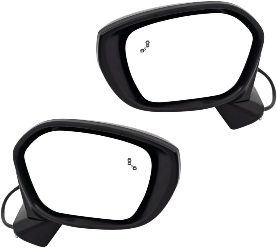 KarParts360 For Honda Civic 2022 2023 2024 Sedan/Hatchback Door Mirrors Driver and Passenger Side | Pair | Manual Folding | Power | Heated | Paint To Match | Crystal Black | For HO1320351, HO1321351