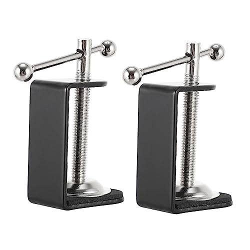 Veemoon 2Pcs Desk Mount Clamps Retaining Clips for Sturdy Table Support Easy Installation for Microphone Stands Base Design
