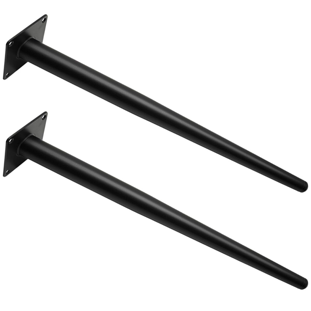 Patas metálicas para muebles negros Alipis de hierro para armarios y closets, pack de 2 1