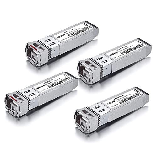 Image of 10Gtek 2-Pair of 10G SFP+ Bidi Transceiver, LC Single-Mode Single Fiber Module, 10GBASE-BIDI 1270nm /1330nm for Cisco SFP-10G-BX40D-I /SFP-10G-BX40U-I, Ubiquiti UniFi, Mikrotik and More, DOM, 40km