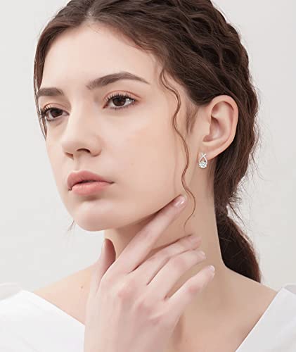 Pendientes de plata de ley EPIRORA con circonitas cúbicas para mujer 5