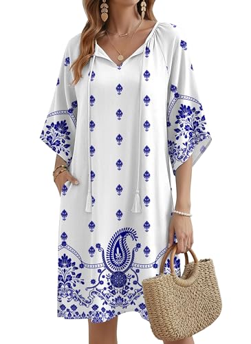 Zeagoo Bohemian Kleider Damen Strandkleid