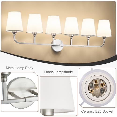 Image of Bathroom Vanity Light Brushed Nickel Bathroom Lighting Fixtures Over Mirror