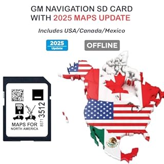 Premium 2025 Navigation SD Card Update, Latest Map for 2019-2023 GM Vehicles with Buick, Cadillac, Chevrolet, GMC, USA/CAN/MEX, Part 8571 3512 (10 Year Warranty)