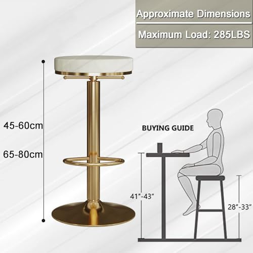 Tabouret de bar réglable et pivotant à 360° pour îlot de cuisine