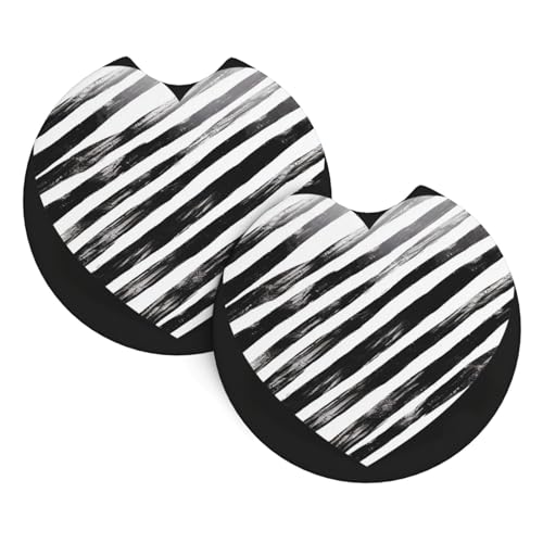 Portavasos para auto 2 piezas negro y blanco miniatura 7