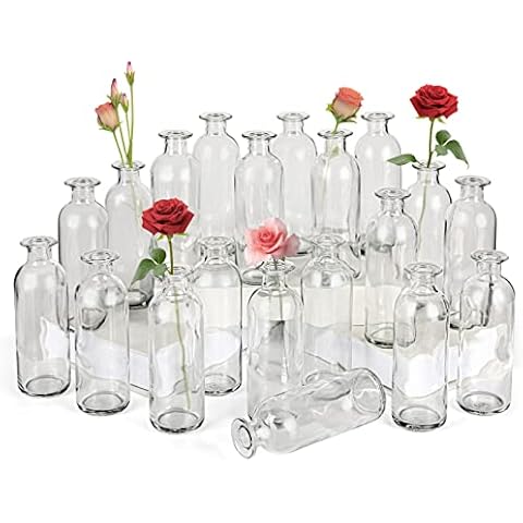 SUJUN Clear Glass Bud Vase Cover