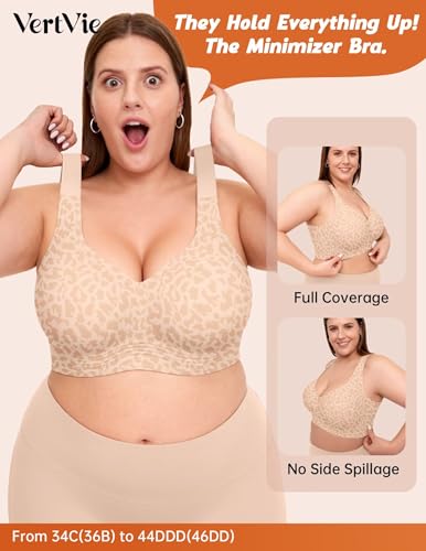 Image of Vertvie Jelly Bras for Women No Underwire Minimizer Support