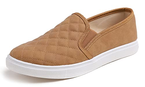 Image of FEVERSOLE Women's Casual Slip On Sneaker Comfort Quilted Loafer Flats