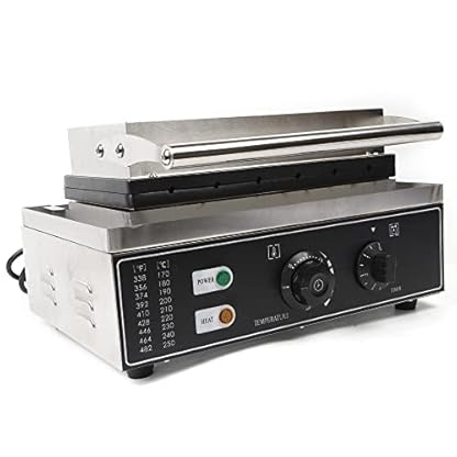 BJTDLLX Edelstahl Waffeleisen Waffel Pommes Maker Churros Maker Corn Dog Stiel Waffeleisen Waffel am Stiel Kommerzielles Waffelgerät, 1500W, 6 Stück – Bild 8