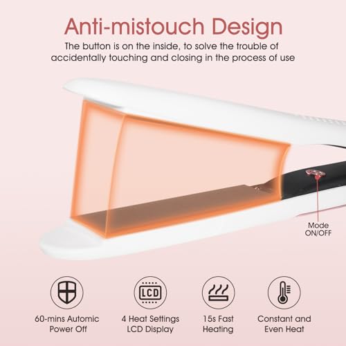Plancha de Pelo Cerámica Profesional 1 Pulgada Blanca miniatura 3