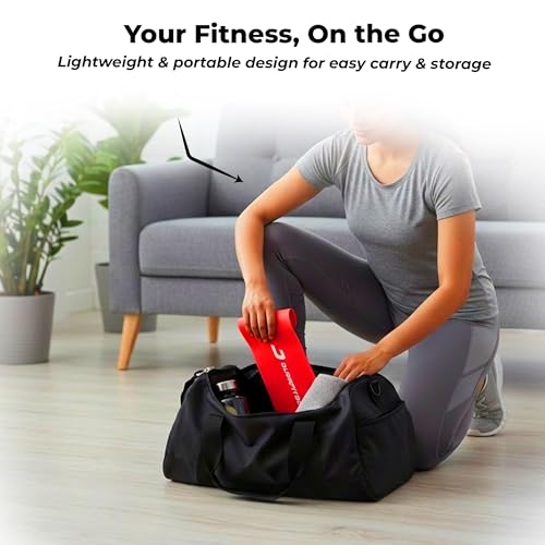 Image of Durafit91 Resistance Bands Set of 1(Light Red), Exercise Thera Band for Unisex, Natural Latex Stretch Band for Yoga, Pilates, Strength Training, Home Workout,Gym Fitness, Physical Therapy & Rehab