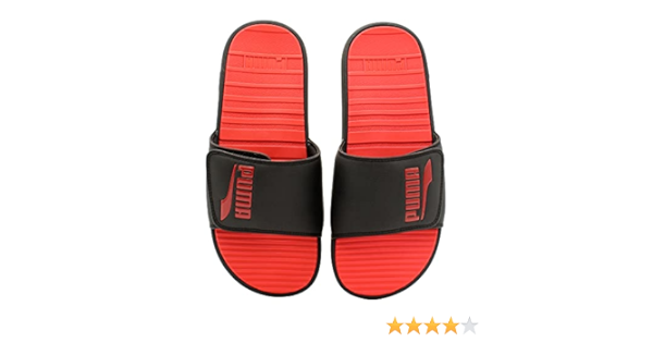 Puma slides red and black Clearance