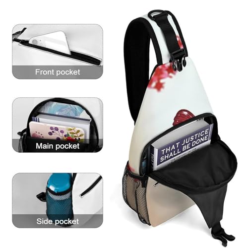 Morrales de senderismo tipo Sling blanco con diseño mariposa miniatura 4