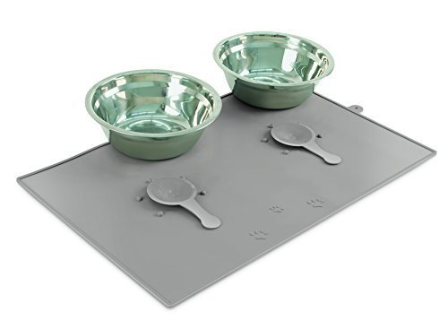 Stay-Put Pet Mat & Bowls