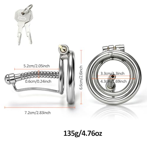 Stainless Steel Male Chastity Cage Toy for Secure Discreet Play - Image 2