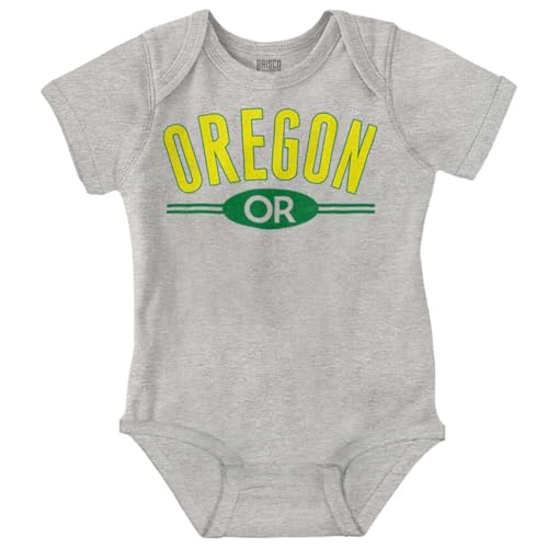 Brisco Brands Oregon OR Distressed Student Baby Romper Boys or Girls