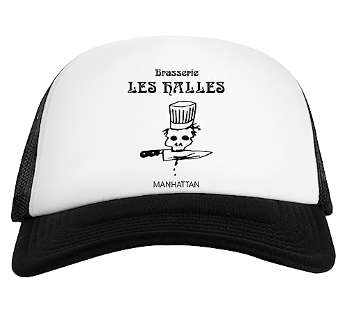 Photo de Brasserie Les Halles Anthony Bourdain's Old Restaurant Casquette De Baseball Unisexe Blanche Et Noire Baseball Cap Unisex Black White