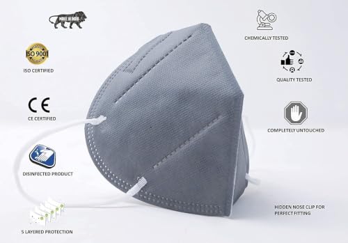 Image of FND Cotton Reusable 5 Layered N95 Face Mask Without Valve (multicolor)