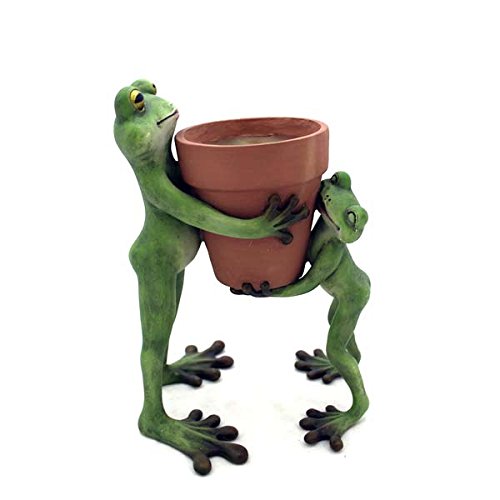 Vaso da fiori con rane