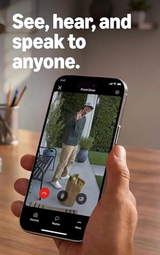 Image of Ring Wired Doorbell (newest model), Speckled Gray with Indoor Cam Plus, White