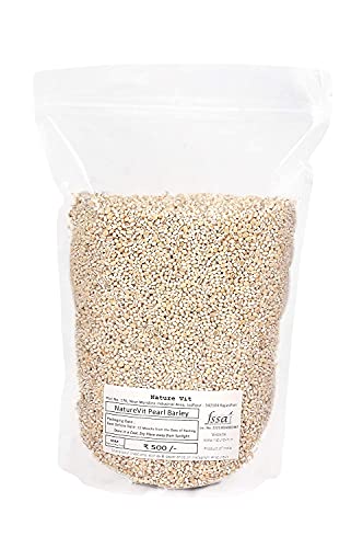 Image of NatureVit Pearl Barley 400 Gram | Jau Whole Grains | High Fibre & Low GI | All Natural, Unpolished Barley for Soups, Salads & Healthy Recipes