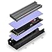 M.2 2280 SSD Kühlkörper, PCIE NVME oder SATA M.2 2280 SSD doppelseitiger Kühlkörper, M.2 SSD Kühlkörper für PS5 Pro Slim/PC, unterstützt Samsung 990 980 Pro & WD Black SN770 SN850 - Schwarz
