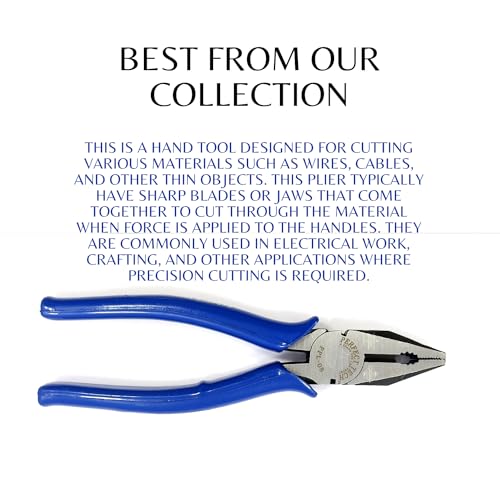 Image of PERFECT TECH Combo Set of 2 Combination Cutting Plier 8 Inch | 6 Inch Top Cutter Plier | Heavy Duty | Tools Kit Set | Electrical Work | Steel Pliers original
