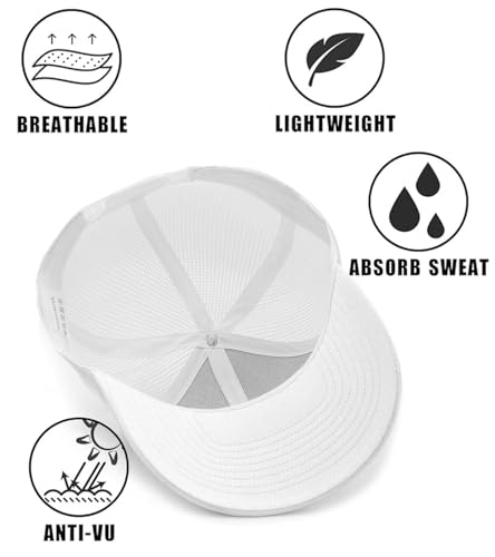 Image of 2-Pack Breathable Mesh Snapback Trucker Hats, Adjustable Baseball Caps for Men Women, Cotton-Poly Twill Outdoor