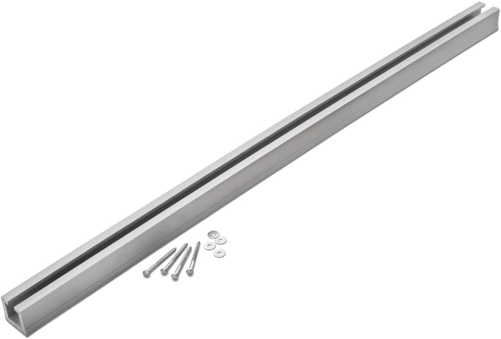 Rockler 4’ Tracks for Ceiling Track System - Track for Rolling Trolley & Hooks - Durable PVC Ceiling Track - Great for Hanging Tools, Utility Lights, & More - Easy to Install Hanging Accessories