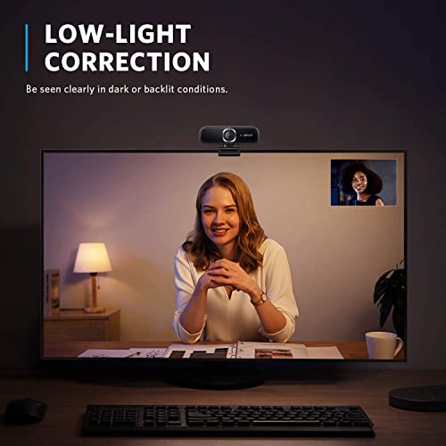 Anker USB-Webcam mit Mikrofon für PC, PowerConf C300 Smart Full HD 1080p Webcam, Rauschunterdrückung, AI-powered Framing… – Bild 5