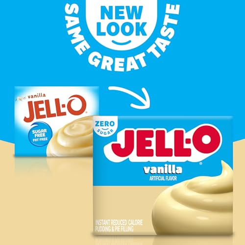 Image of Jell-O Instant Pudding & Pie Filling Mix, Vanilla Flavored, Creamy Dessert Mix for Baking, Pies & No-Bake Recipes, 1 oz (Pack of 6)