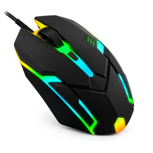 Image of PROSAC RGB Backlit USB Gaming Mouse | Precision Optical Tracking | Comfortable Grip | Wired Mouse for Gamers and Professionals