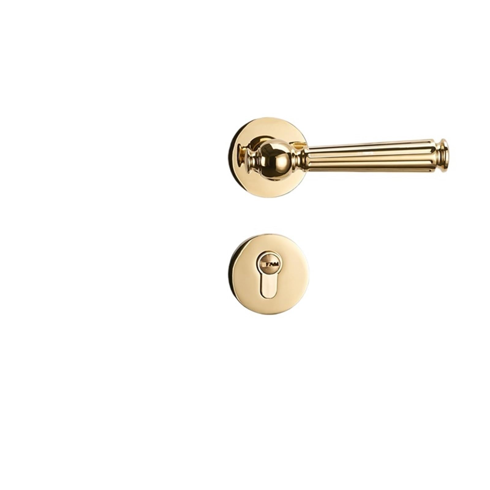 NYRXRYTCA Golden Door Lock Indoor Bedroom French Magnetic Silent Door Lock Light Luxury Room Door Handle Household Split Wooden Door Lock(A silent 35-50mm)