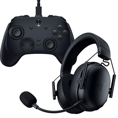 Image of Razer PC Bundle: Wolverine V3 Tournament Edition 8K Wired Gaming Controller + BlackShark V3 X HyperSpeed Wireless Gaming Headset: Black
