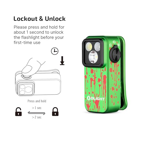 Image of OLIGHT Oclip Pro EDC Flashlight Clip-on Light, Rechargeable 500 Lumens with Three Lighting Solutions Type-C Charging, Magnetic Flash Lights for Signaling, Cycling, Outdoor or Indoor Use(Zombie Green)