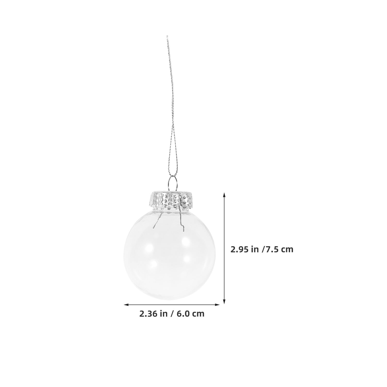 Bolas Decorativas Transparentes Rellenables 6 CM 30 Unidades Adornos Colgantes de Plástico para Manualidades Decoración Navideña Bodas y Fiestas Esferas DIY para Interiores y