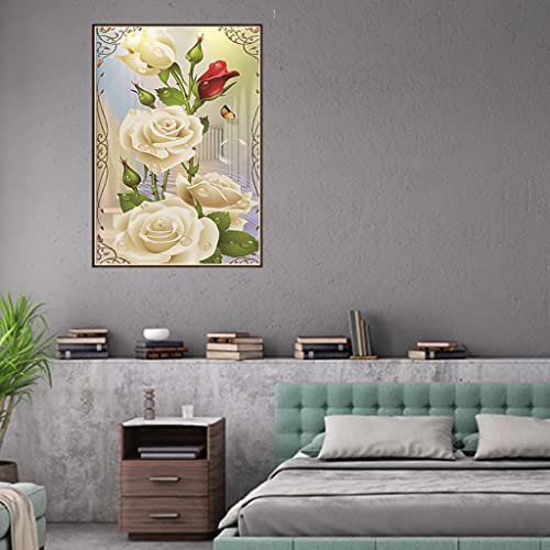 5D DIY Diamond Painting Children Adults Flowers Rose Pictures Painting Colourful Pattern Embroidery Kits 5D Diamond Painting Home Wall Decoration Living Room Bedroom Entrance Decoration (B) - Image 3