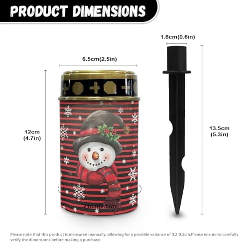 Image of Christmas Light for Prayer Cemetery Solar Lights for Grave Cemetery Cute Snowman Solar Power Light Eternal Lights 2 Pcs Christmas Decorations