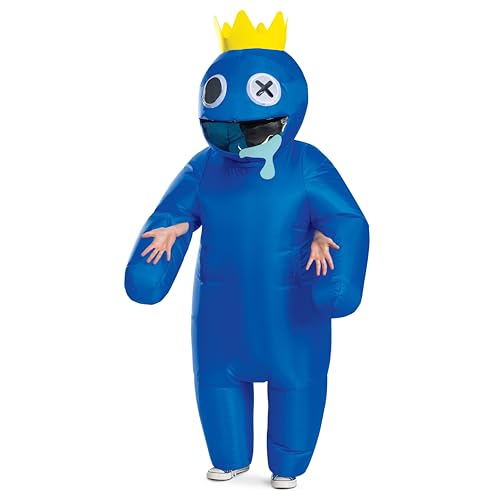Disfraz inflable azul Rainbow Friends para niños miniatura 5