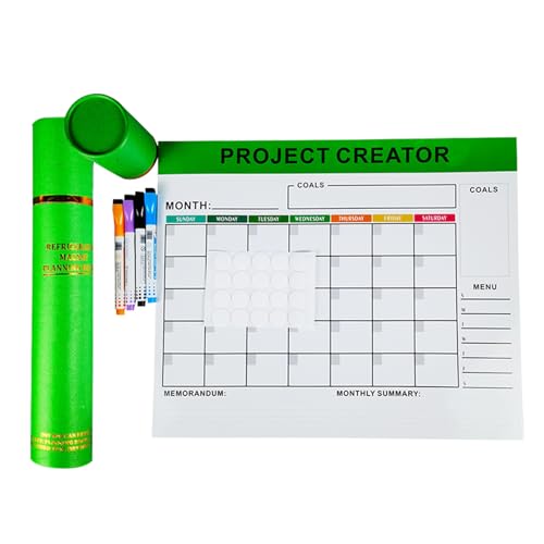 Planificador magnético de borrado en seco, reutilizable, pizarra blanca magnética para la familia, organización diaria, escuela, rutina, hogar, cocina, trabajo