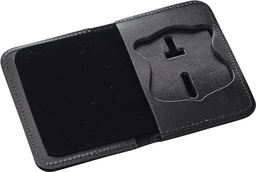 Perfect Fit Shield Wallets Boston Police Badge and ID Case Hidden Badge Wallet (Cutout PF-19) Black Leather4