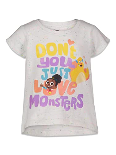 Sesame Street Esme and Roy Toddler Girls 2 Pack T-Shirts Purple/Gray 4T2