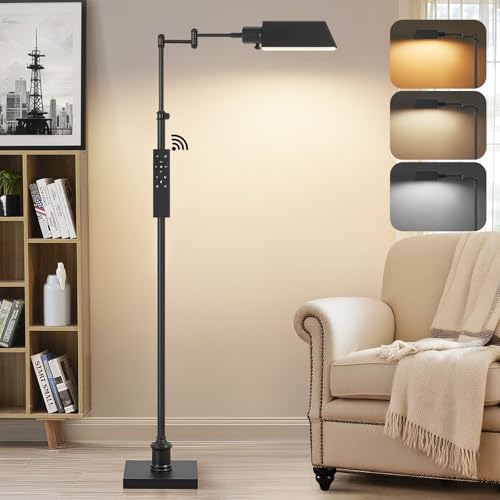 GyroVu Height Adjustable Pharmacy Floor Lamp (Black)