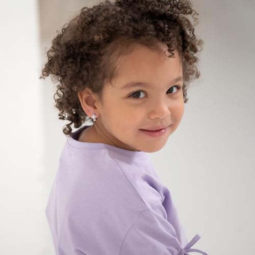 925 Sterling Silver Clear Cubic Zirconia Open Cross Huggie Hoop Earrings For Little Girls & Young Teens 11mm - Adorable Religious Gift Perfect For Christening & Baptism2